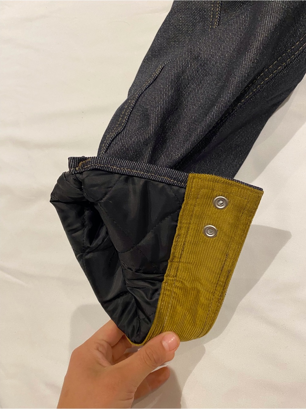 Filson Wool Lined Indigo Denim Work Jacket with Corduroy Collar - Picture 12 of 16